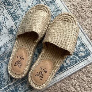 Beast Fashion Espadrille Platform Slide On Sandal Size 7.5 Worn Once
